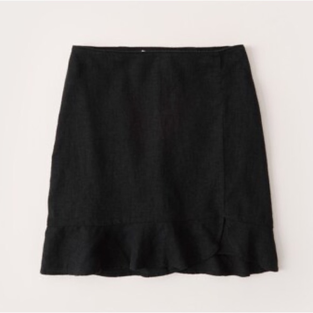 Abercrombie Linen Ruffle Hem Skirt NWT